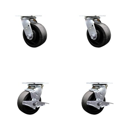 Service Caster Tool Box Caster Wheel Set 5'' Glass Filled Nylon Swivel Casters, 4PK TOOL-SCC-30CS520-GFNR-2-TLB-2